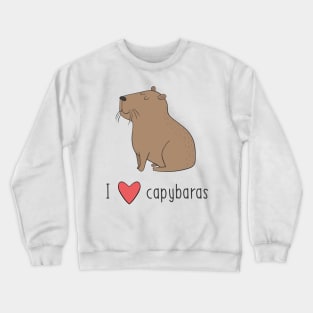 I Love Capybaras Shirt Crewneck Sweatshirt